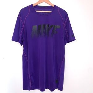Nike Purple Short Sleeve Logo Tee with Black Accents